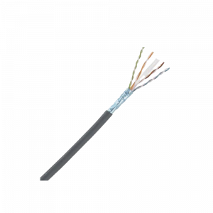 Bobina de Cable Blindado F/UTP de 4 Pares, Cat6A, Soporte de Aplicaciones 10GBase-T, LSZH (Libre de Gases Tóxicos), Color Negro, Para Interior, 305 Metros (1000 Pies)