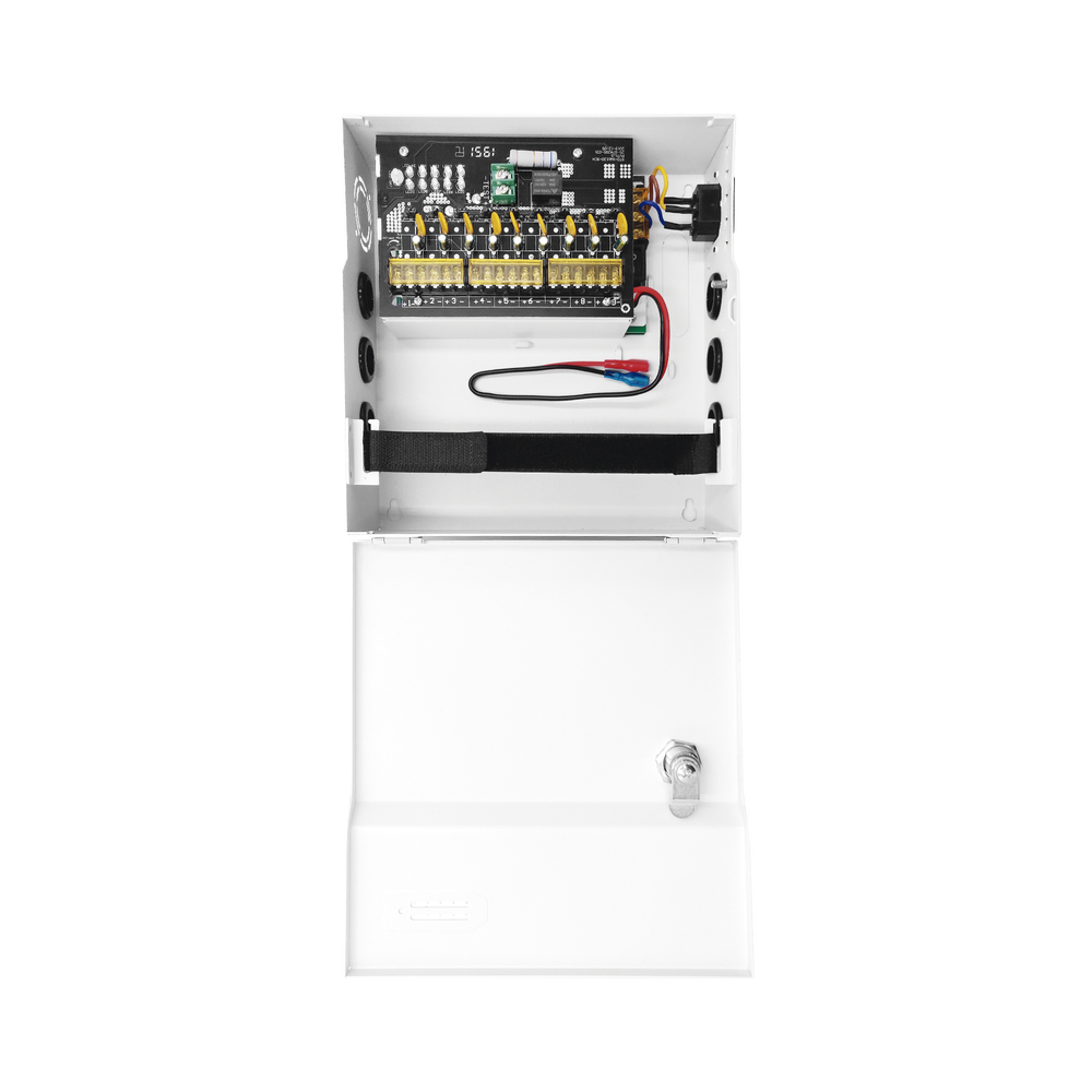 Fuente de Poder con ajuste de voltaje de 11- 15 Vcc / 10 A / 9 Salidas / Capacidad de Batería de Respaldo / Requiere Batería / Voltaje de Entrada 96-264 Vca - Imagen 2