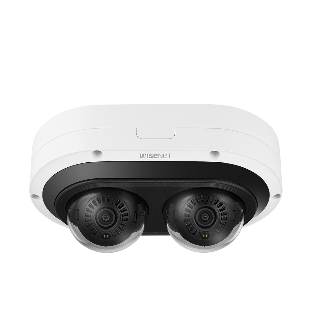 Camara IP Multi-sensor Multi-direccional / 2 Canales de 6MP / H.265 + WiseStream II / WDR 120dB / Exterior IP67 / IK10 / NEMA4X
