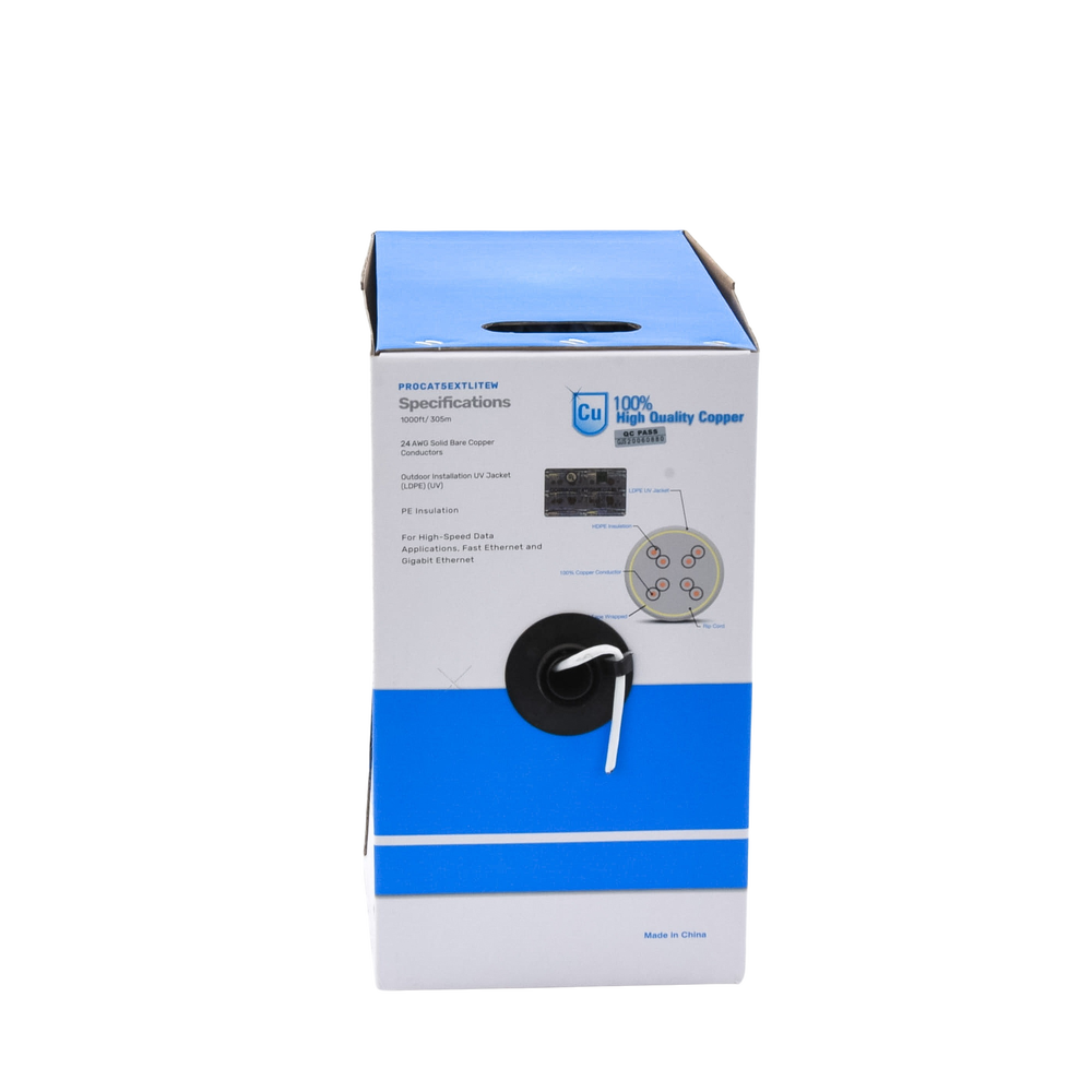 Bobina de Cable UTP Cat5e para Exterior en Color Blanco / 305 Metros (1000 Pies) / Certificada UL / Sin Blindaje - Imagen 3