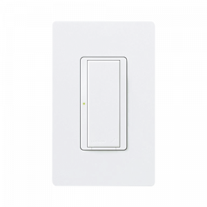 (RadioRA2) Switch on/off  RRD-8S-DV-WH de doble voltaje, un solo polo 120V/, 8A/, 1/10HP 3A en motores, apaga y enciende iluminación ó motor, NO requiere cable neutro.