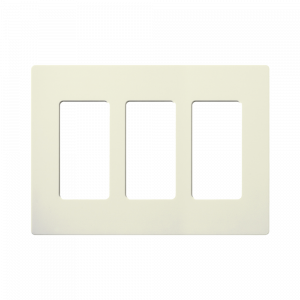Tapa Color Blanco Biscuit para interruptor o dimmer Lutron, 3 gang, limpio y moderno