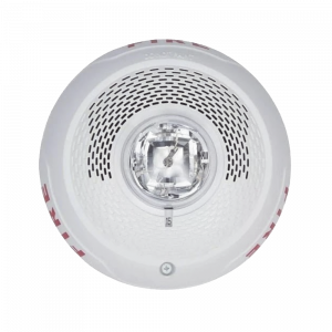Bocina con Lámpara Estroboscópica, Montaje en Techo, Color Blanco, Nuevo Diseño Moderno y Elegante y Menor Consumo de Corriente