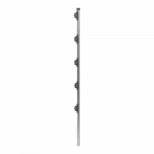 Poste de Paso de 1.2m para Cerca Electrificada.Tubo Galvanizado cal. 18 de 1"Diam. con Tapón y 5 Aisladores Instalados.