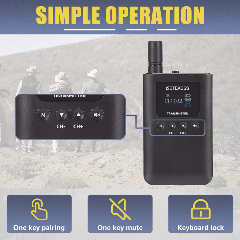 Kit para guía turístico de 1 transmisor y 10 receptores - Imagen 5