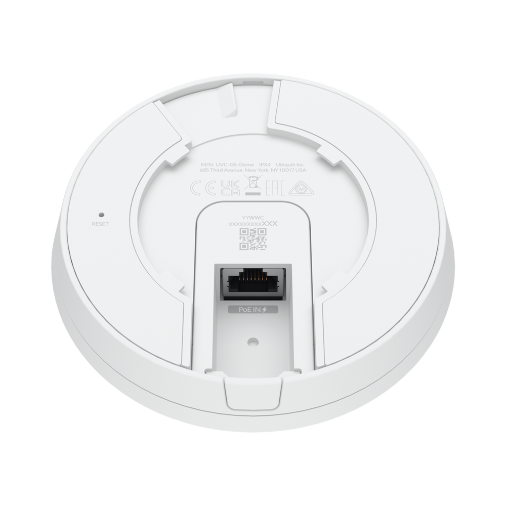 UniFi Protect Cámara G5 Dome para interior/exterior / 2K (4MPX), ángulo 102.4°, visión nocturna IR hasta 9 mts / detecciones inteligentes / audio bidireccional / resistente a la intemperie IPx4 / antivandálica IX08 - Imagen 2