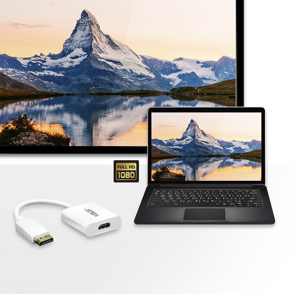 Adaptador de Entrada DisplayPort- Salida HDMI | 1080p | Compatible con audio | - Imagen 2