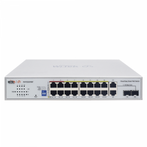 Switch PoE / Administración en la nube / Con 4 puertos 10/100 Mbsp PoE af/at / 2 Puertos Uplink 10/100 MBPS /  Presupuesto 60 W / PoE hasta 250 metros / Soporta protocolo ONVIF