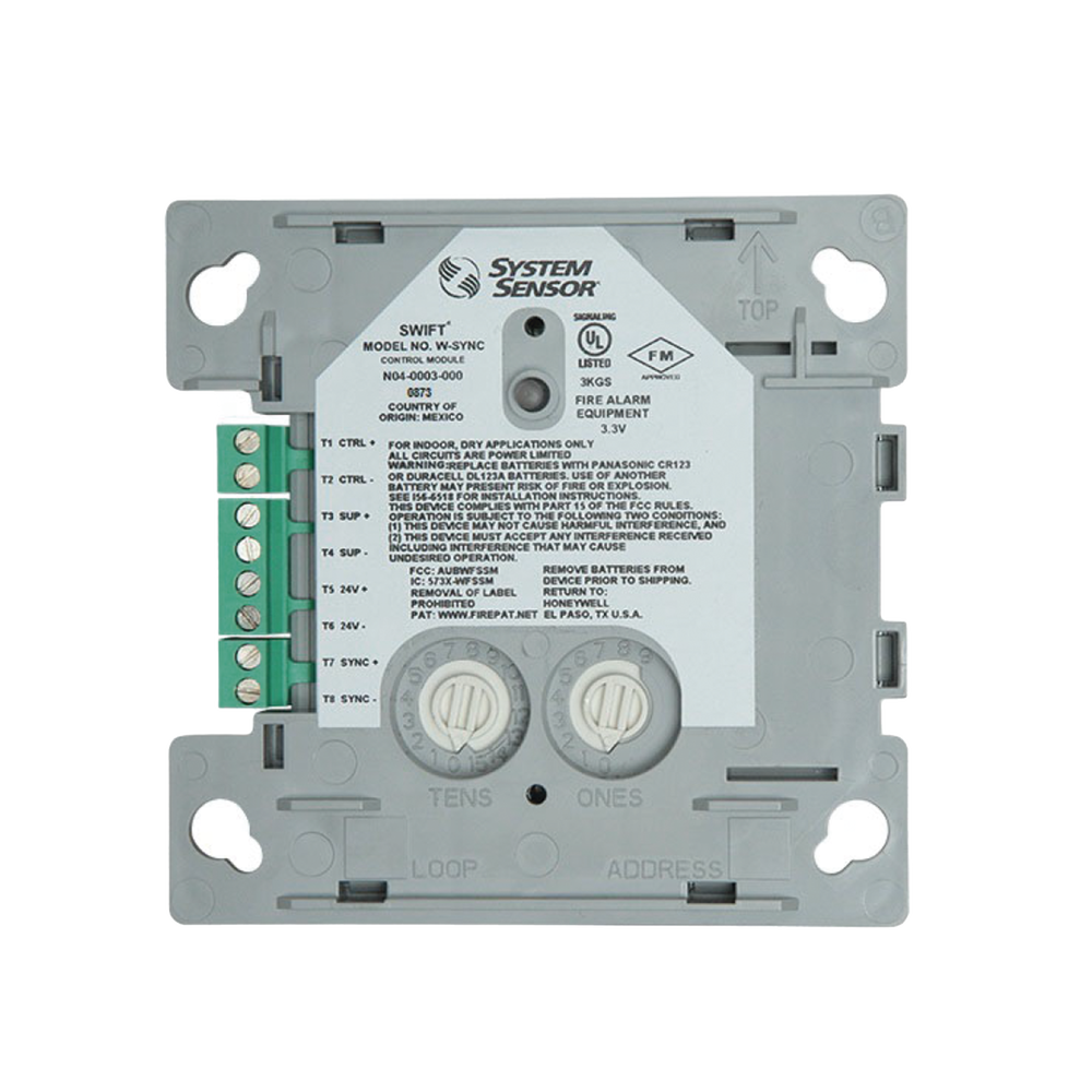 Módulo de Sincronización Inalámbrico / Compatible con Paneles Notifier, Fire-Lite, Silent Knight y Farenhyt / Incluye Baterías - Imagen 2