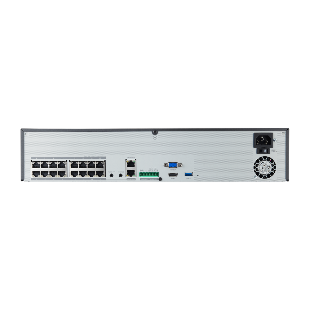 NVR de 16 canales / 32MP / Hasta 4 Discos Duros / Switch PoE+ 16 puertos / Wisenet P2P / H.265 & WiseStream - Imagen 3
