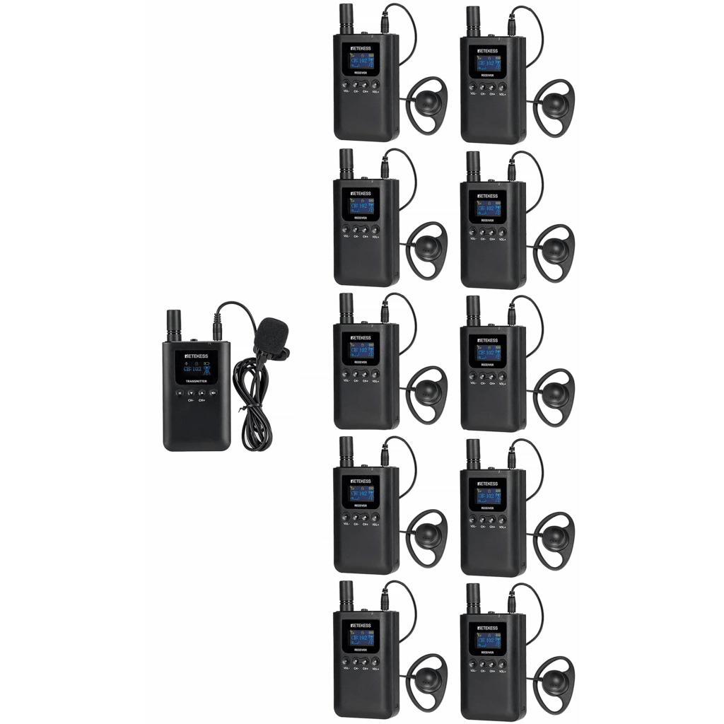 Kit para guía turístico de 1 transmisor y 10 receptores - Imagen 2