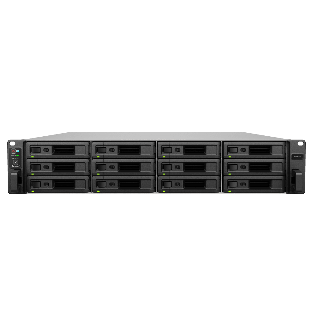 Servidor de Almacenamiento Synology SA3410 | 12 Bahías | Escalable hasta 96 Bahías | 1.728 PB de Capacidad Bruta | 6.200 MB/s Lectura Secuencial | 3.000 MB/s Escritura Secuencial | 10GbE RJ-45 | PCIe 3.0. - Imagen 2