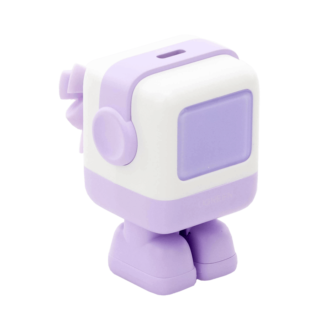 Cargador Mini GaNRobot 30W serie UNO | 1 USB-C de Carga Rápida | Tecnología GaN II | Multiprotocolo PD/QC/SCP/FCA | Carga Inteligente | Pantalla LED | Zapato Magnético Extraíble | Thermal Guard | Color Lila. - Imagen 4