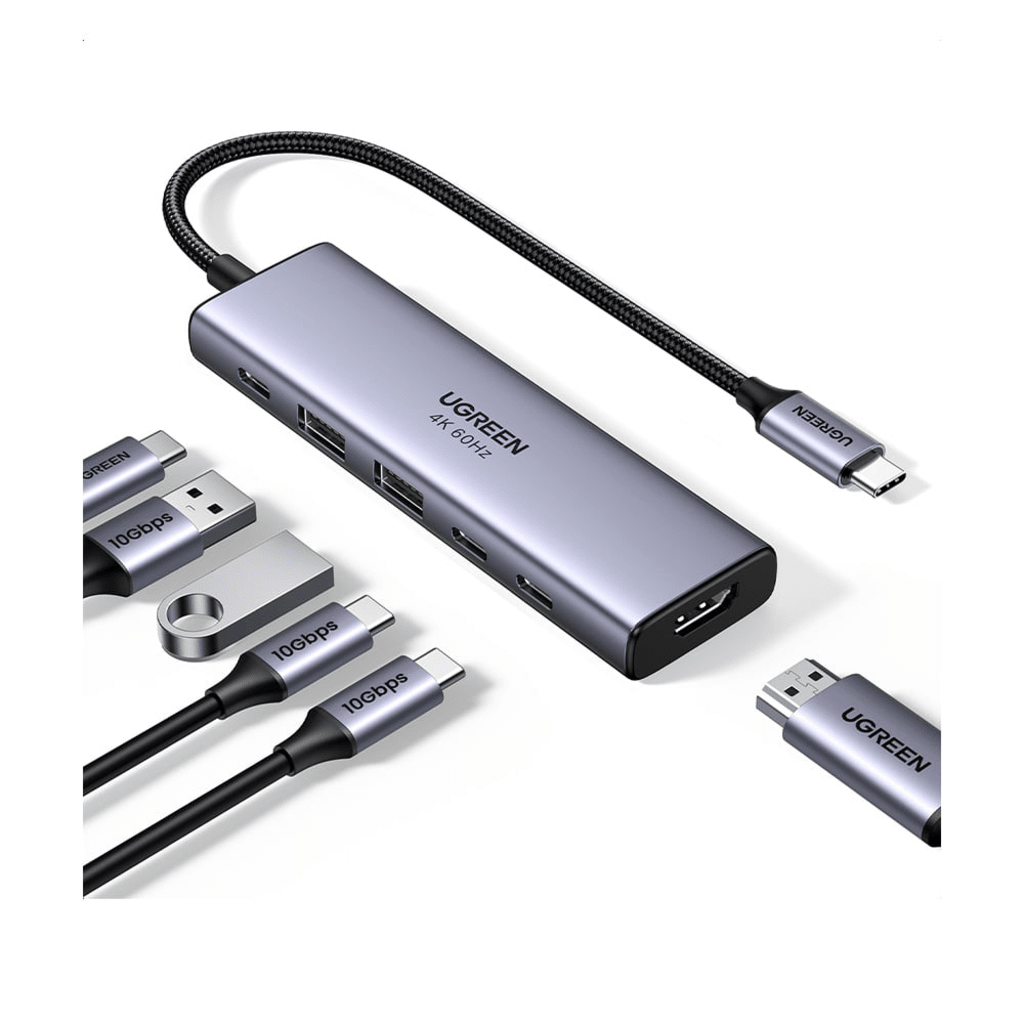 Hub USB-C 6 en 1 / HDMI 4K@60Hz / 2x USB-A 3.2 Gen 2 (10 Gbps) / 2x USB-C 3.2 (10 Gbps) / PD 100W / Compatibilidad Universal / Driver-Free / Aluminio - Imagen 3