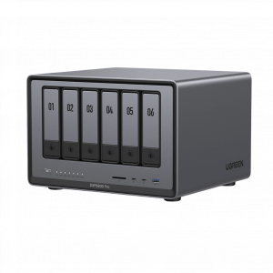 NAS UGREEN NASync DXP6800 Pro / Intel Core i5-1235U 10 Núcleos / 6 Bahías SATA + 2 M.2 NVMe / 2 Puertos Thunderbolt 4 / 2 Puertos 10GbE / 8K HDMI / PCIe 4.0 x4 / DDR5 Hasta 64GB / Compatibilidad Multiplataforma