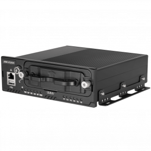 NVR Móvil de 8 Canales / 5 Megapixel / 4 Puertos PoE + 4 Vía Switch / 2 Bahías de HDD / Incluye Modulo GPS / Conector M12