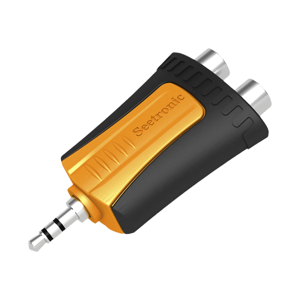 Conector Estéreo | 3.5 mm - 2 x conector Hembra RCA | Adaptador de Carcasa de Plástico - Imagen 2
