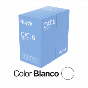 Cable de Red UTP Cat6 / 23 AWG / Cumple ANSI-TIA-568.2-D / RoHS 2.0 / CPR Fca / Longitud 305 Metros (1000 Pies) / PVC Blanco / Resistencia a la Tracción y Compresión / Operación -20°C a 70°C