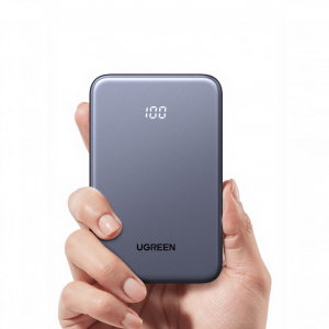 Power bank Ultradelgado  10000mAh / 20W Máximo / Puerto USB-C PD3.0 PPS / Puerto USB-A 22.5W / Batería Polímero de Litio / Pantalla Digital / Carga Rápida 3 Horas / Protocolos Múltiples / Protección