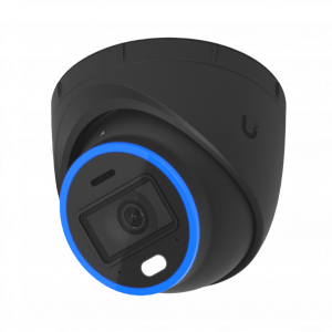 Cámara UniFi Protect Turret AI Negra / 4K(8MP) / Ángulo ultra-ancho 109.9 / Visión Nocturna IR 40 m / AI Avanzado: Reconocimiento de Rostros y Matrículas / LED p/color en la noche / Micrófono 2 vías / ranura Micro